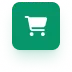 White shopping cart icon on a green textured background.