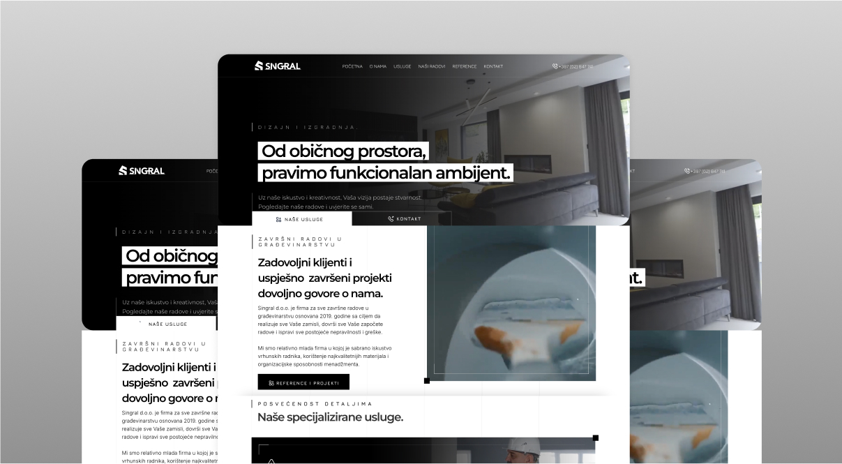 mockup of work for our client singral